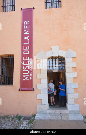 Das historische Fort: Musee de la Mar, Île Sainte Marguerite, Frankreich Stockfoto