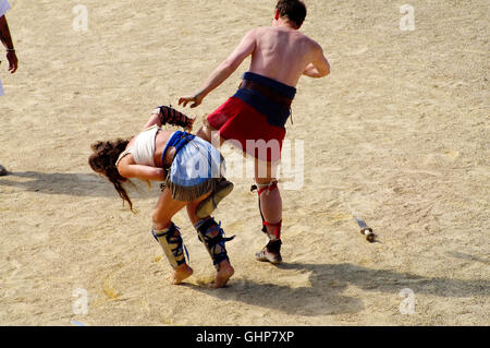 Re enactment an Chester Römerfest Stockfoto