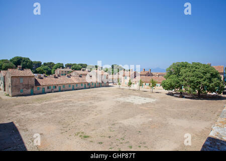 Das historische Fort: Musee de la Mar, Île Sainte Marguerite, Frankreich Stockfoto