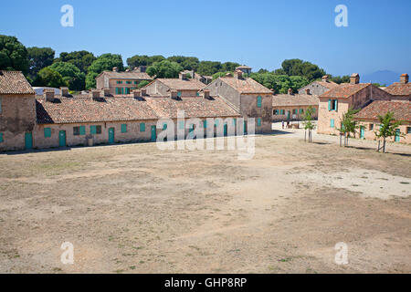 Das historische Fort: Musee de la Mar, Île Sainte Marguerite, Frankreich Stockfoto