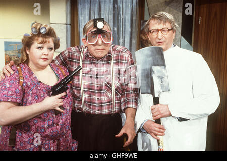 Hallervordens Spott-High-Lights Skizze: "BÜRGERPFLICHT" Mit FRANZISKA TROEGNER, DIETER HALLERVORDEN, WILFRIED HERBST. Stockfoto