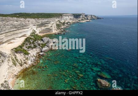 Küste in der Nähe von Bonifacio Stockfoto