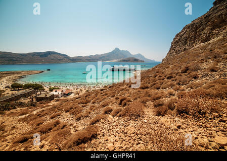 Kreta, Griechenland: Insel Gramvousa und Balos Lagoon Stockfoto