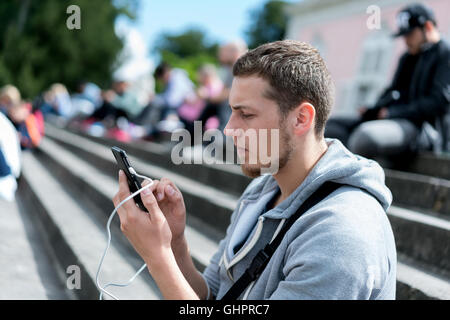 Pokémon-Go in Düsseldorf Stockfoto