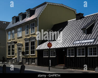 Berühmten Fischmarkt Restaurant im alten Gebäude in der Altstadt Aðalstræti Reykjavik Island "Hauptstadt Stockfoto