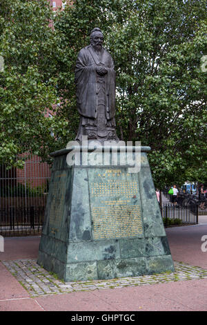 Statue von Konfuzius, Manhattan, New York City. Stockfoto
