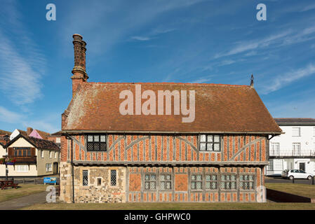 Die Moot Hall alte Fachwerk Gebäude Aldeburgh Suffolk Stockfoto