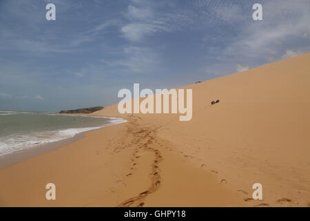 Sanddüne Strand, Playa Taroa in Punta Gallinas, dem nördlichsten Punkt in Kolumbien und Südamerika. Stockfoto