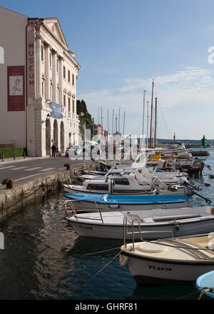 Hafen in Piran, Slowenien. Stockfoto