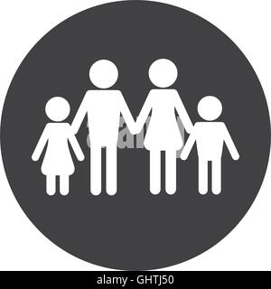 traditionelle Familie Piktogramm Symbol Stock Vektor