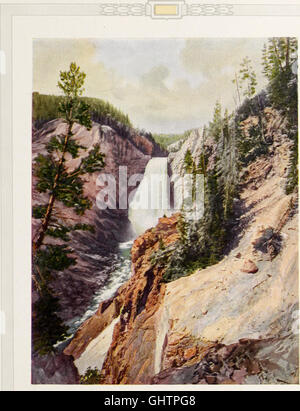 Geyserland - Union Pacific-Oregon kurze Line Railroad zum Yellowstone National Park - Verbindung mit transkontinentalen Züge aus allen verweist Ost und West von dort durch den Park von der Stockfoto