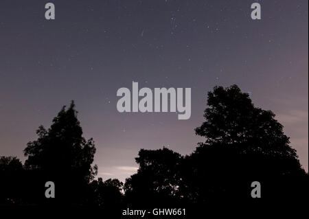 London, UK.  12. August 2016. Ein klarer Nachthimmel über dem Moor Park Golf Course, Rickmansworth, bietet die Möglichkeit, eine Vielzahl von Stars sowie eine Chance, die Perseiden Meteorschauer erleben zu sehen. Bildnachweis: Stephen Chung / Alamy Live News Stockfoto