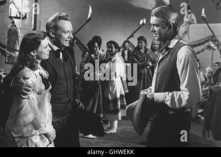 DER MANN AUS LARAMIE-CATHY O' Donnell (Barbara Waggoman) ARTHUR KENNEDY (Vic Hanbro) JAMES STEWART (Willen Lockhart) Regie: Anthony Mann aka. Mann aus Laramie Stockfoto