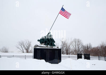 Iwo Jima Memorial Nationaldenkmal, Iwo Jima Überlebenden Memorial Park, New Britain, Connecticut Stockfoto