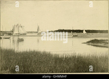 Unique Long Island bietet eine Reihe von Kamerazeichnungen, die die Landschaft und Szenen von Long Island im Jahr 1901 festhalten. Die Skizzen dokumentieren den einzigartigen Charakter des Gebiets durch frühe fotografische Techniken. Stockfoto