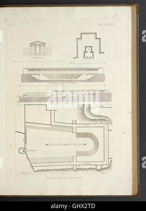 L ' Architettura Antica Descritta e Dimostrata Coi Neapolitaner - Oper Divisa in Tre Zuständigkeitskonflikt Risguardanti la Storia, la Teorica e le Institutskonferenz Dell' Architettura Egiziana, Greca e Romana (1830) Stockfoto