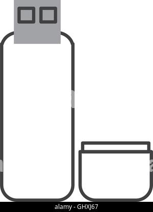 USB-Flash-Laufwerk-Symbol Stock Vektor