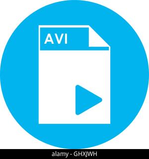 AVI-Datei-Symbol Stock Vektor