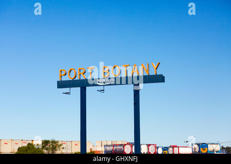 Port Botany, südlich von Sydney City Centre, Einreise für waren in Australien Stockfoto