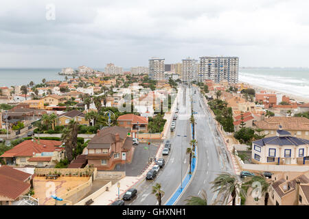 San Javier La Manga, Spanien - September 2015: Stadt, Ansicht von oben Stockfoto