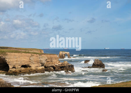 Die Wherry und Lizard Point, Whitburn, Tyne and Wear, England, UK Stockfoto