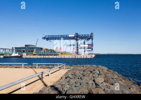 Port Botany, südlich von Sydney City Centre, Einreise für waren in Australien Stockfoto