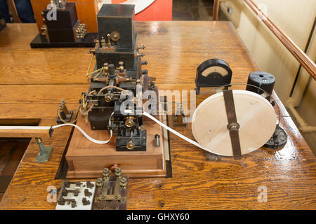 Ein Ticker Bandmaschine an nach Herzenslust Inhalt Seilbahnstation in Neufundland und Labrador, Kanada. Stockfoto