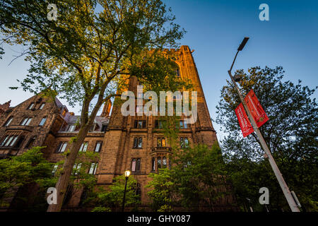 Bingham Hall auf dem Campus der Yale University in New Haven, Connecticut. Stockfoto