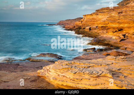 die Steilküste des Kalbarri National Park im Pot Alley, Western Australia Stockfoto