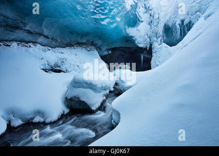 eine Eishöhle in Porsmorck, Island Stockfoto