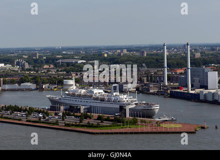 Die SS Rotterdam Cruise Ship dient als Hotel und Museum. Stockfoto