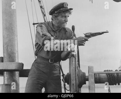 WEISSER NATIONALSOZIALIST ÜBER TONGA - Kapitän O'Keefe (BURT LANCASTER) Semesters Nach Einem Angriff Zuflucht Bei Den Eingeborenen Einer Südseeinsel. Mit seit planen, Das Kopravorkommen der Insel Auszubeuten, Stiftet er Zunächst Unfrieden. Erst als äh Höhle Kampf Gegen Die Sklaverei Aufnimmt, Caspers äh Neue Freunde... Regie: Byron Haskin aka. Seine Majestät O' Keefe Stockfoto