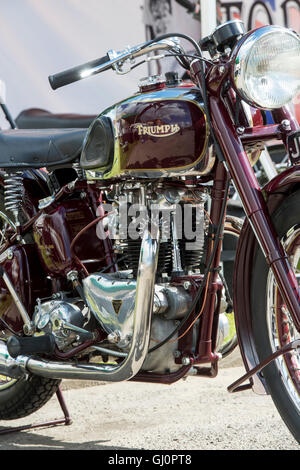 Oldtimer Triumph Speed Twin Motorrad. Klassische britische Motorrad Stockfoto