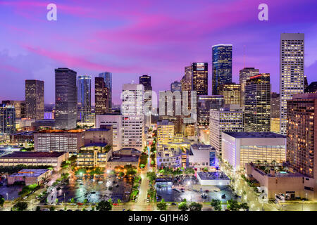 Die Innenstadt von Skyline von Houston, Texas, USA. Stockfoto
