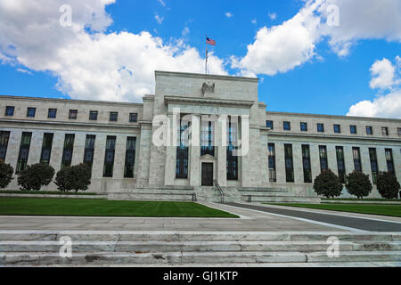 Eccles Building befindet sich in Washington D.C., USA. Es ist der Sitz des Board of Governors des Federal Reserve System. Zuvor hieß es die Federal Reserve Building. Stockfoto