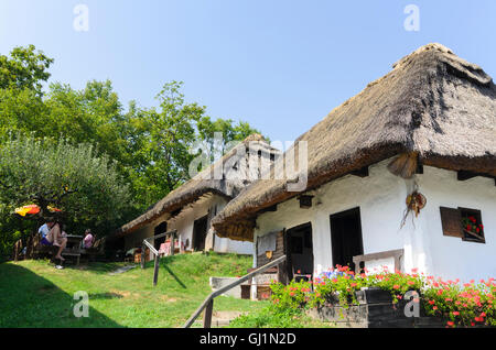 Heiligenbrunn: Kellergasse (Bahn mit Weinkellern) Stifterberg in Heiligenbrunn Weinkeller Quartalen, Österreich, Burgenland, Stockfoto