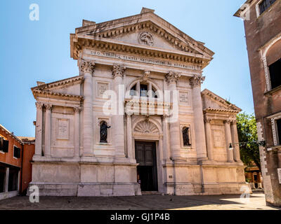 Außenfassade der Kirche von San Francesco della Vigna. Venedig, Italien. Stockfoto