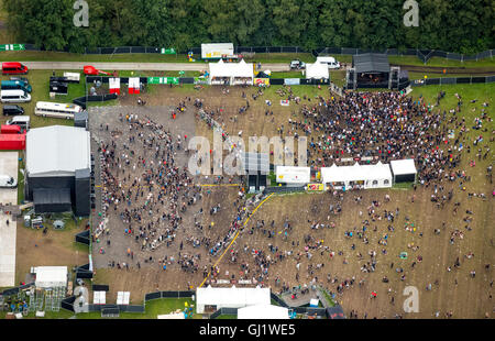 Luftaufnahme, Ruhrpott Rodeo, Bühnen, Punk-Festival, Musik-Festival am Flughafen Dinslaken Schwarze Heide Bottrop, Bottrop Stockfoto