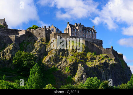 Edinburgh Castle von Princes Street Gardens, Edinburgh, Schottland Stockfoto