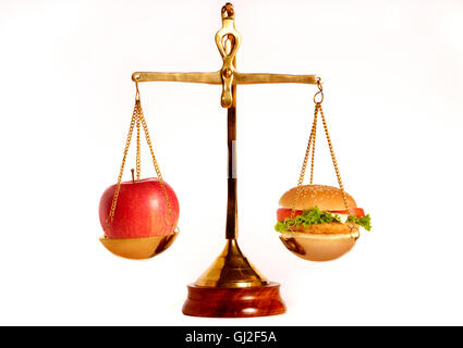 Konzept für ausgewogene Ernährung Stockfoto