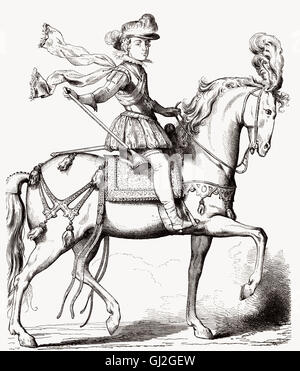 Ludwig XIII., 1601-1643, König von Frankreich und König von Navarra als Louis II Stockfoto