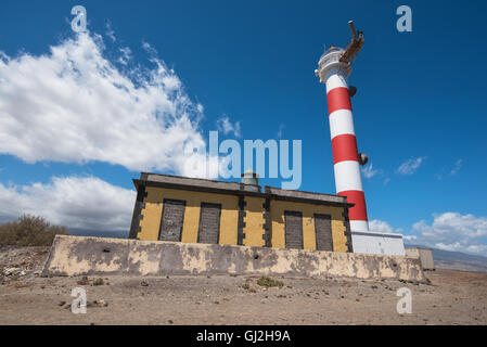 Leuchtturm In Punta de Abona, Süden der Insel Teneriffa, Kanarische Insel, Spanien. Stockfoto