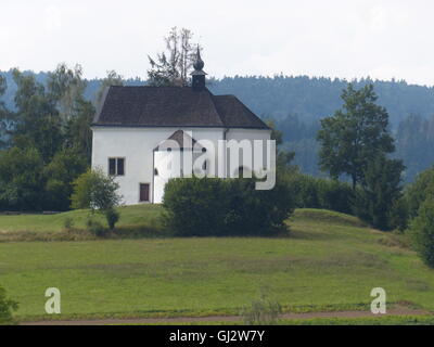 Hl. Joachim, der Schutzheiligen der Bergleute, in Dobra Voda, Tschechische Republik Stockfoto