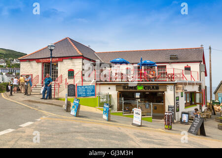 Der Kalk Crab Café und alte Watch House Restaurant in New Quay, Ceredigion, Mid Wales, UK Stockfoto