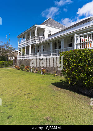 dh Fairview großen Haus ST KITTS CARIBBEAN alten Kolonialhaus Nelsons Museumsgarten Stockfoto