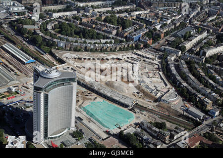 Luftbild von der Kaiserin-State-Building in Olympia, Earls Court, London, UK Stockfoto