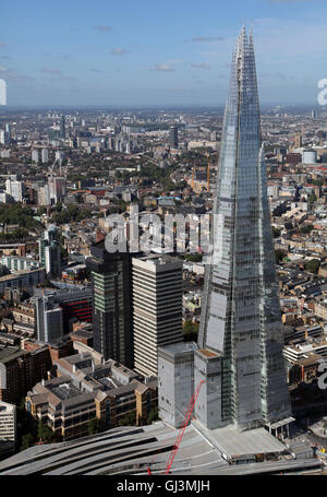 Luftaufnahme des Shards in London, Großbritannien Stockfoto