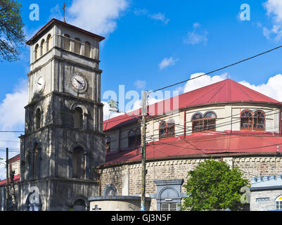 dh Castries ST LUCIA CARIBBEAN Castries Kathedrale Uhrenturm West indies Stockfoto