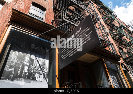 Die Lower East Side Tenement Museum, 97 Orchard Street, NYC Stockfoto