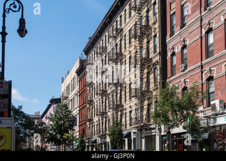 Fassaden, Orchard Street, NYC, USA Stockfoto